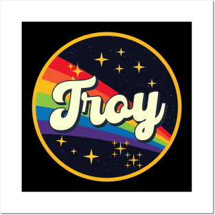 Troy // Rainbow In Space Vintage Style Posters and Art